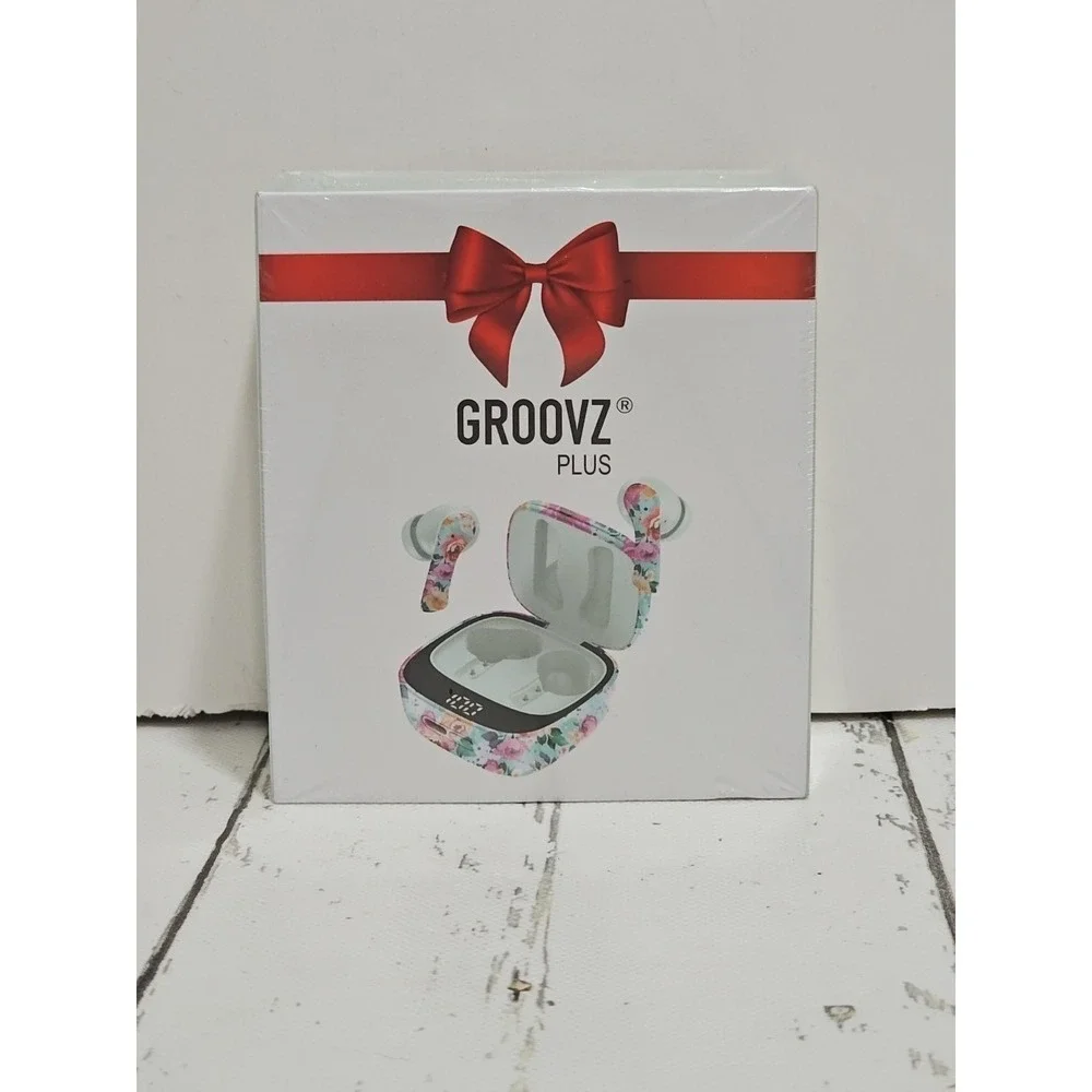 Groovz Plus True Wireless Earbuds with Charging Case - Floral Colors